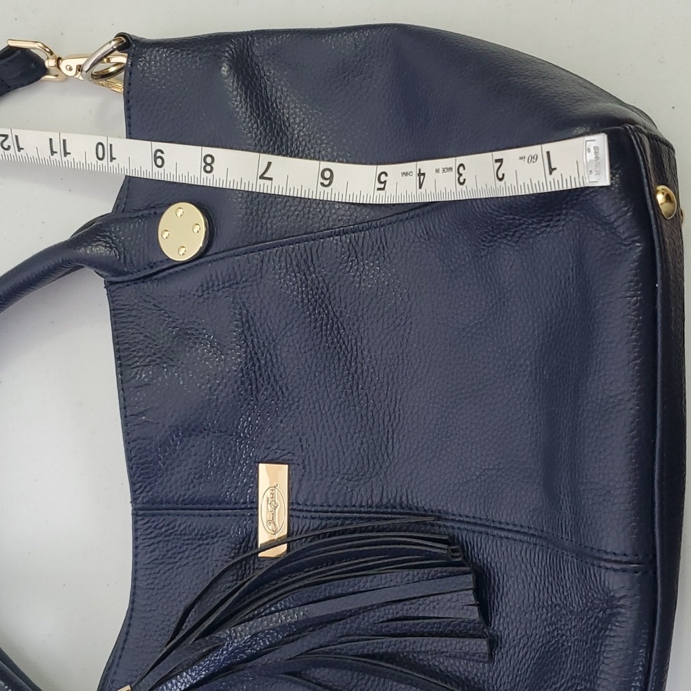 Onna Ehrlich Navy Leather Stacy Purse - Picture 8 of 9